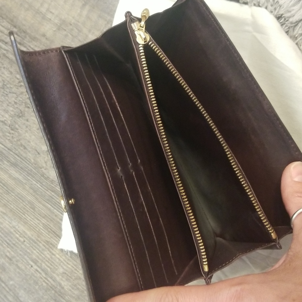Louis Vuitton Vernis Monogram Long Snap Leather Merlot Burgundy Embossed Wallet - Picture 14 of 17